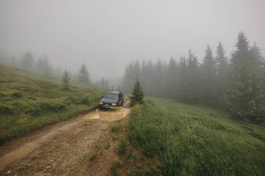 Tren raylarından tarlaya doğru gidiyor.