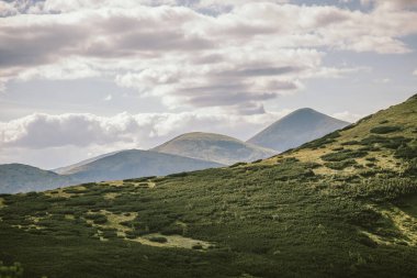 Arka planda dağ olan bir su kütlesi.