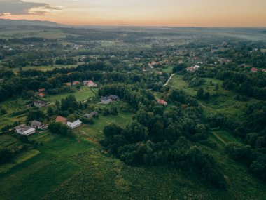 Çimenli bir tepe manzarası