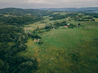 yemyeşil bir tepe manzarası