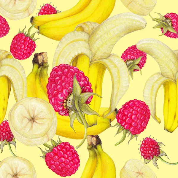 Wzór Ręcznie Rysowane Owoce — Zdjęcie stockowe