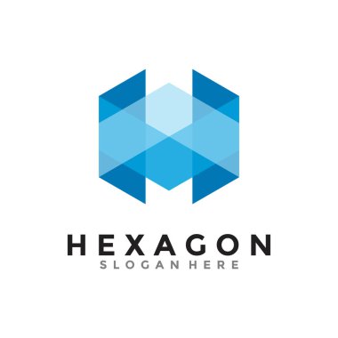 Soyut altıgen logo vektörü için H harfi. Küp logosu. Yaratıcı geometrik logo tasarımı kavramı.