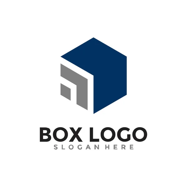 Vector Logotipo Del Cubo Abstracto Diseño Plantilla Logotipo Caja Negocios — Vector de stock