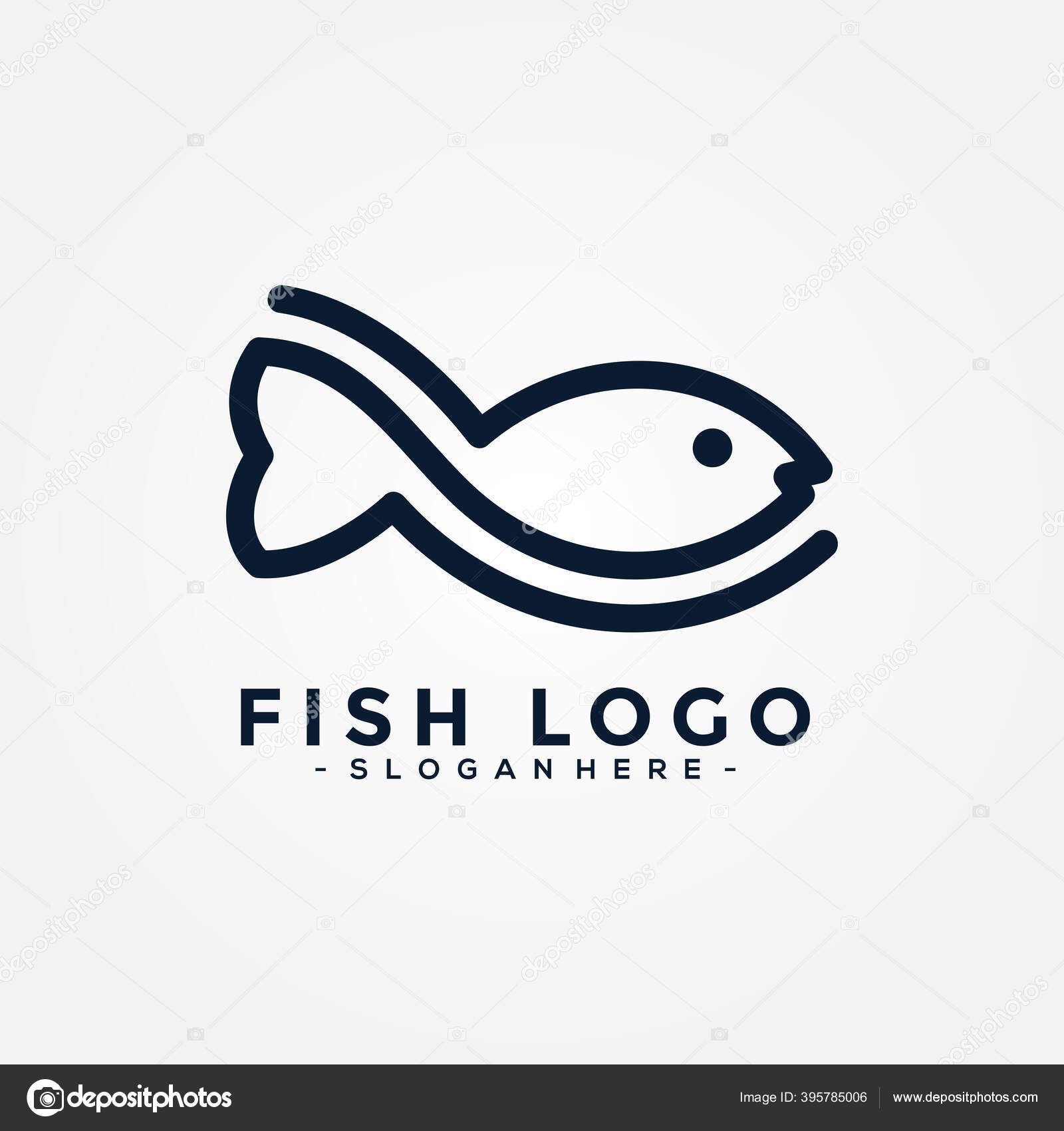 Desain Konsep Ikan Logo Ilustrasi Vektor Diisolasi Pada Latar Belakang Stok Vektor C Sejalanart 395785006