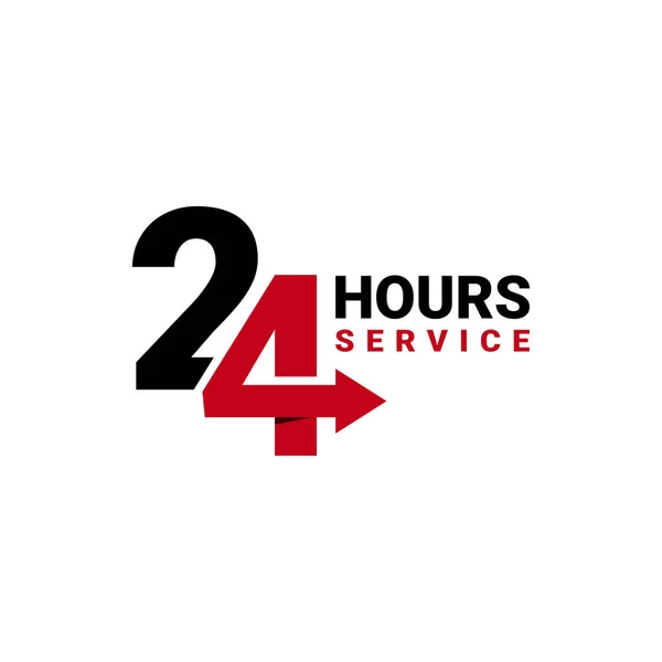 Twenty Four Hour Service Vector Icon Your Business Logo Element — Stock Vector
