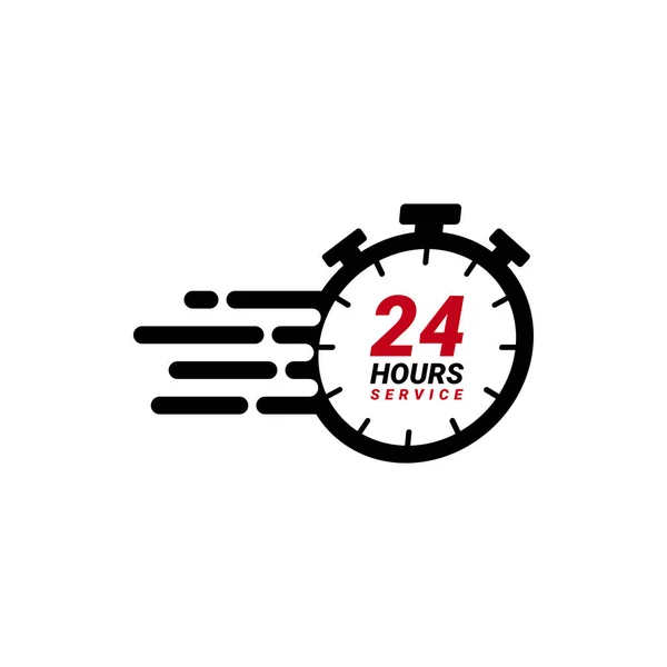 Vierundzwanzig Stunden Service Vektor Symbol Für Ihr Unternehmen Logo Element — Stockvektor