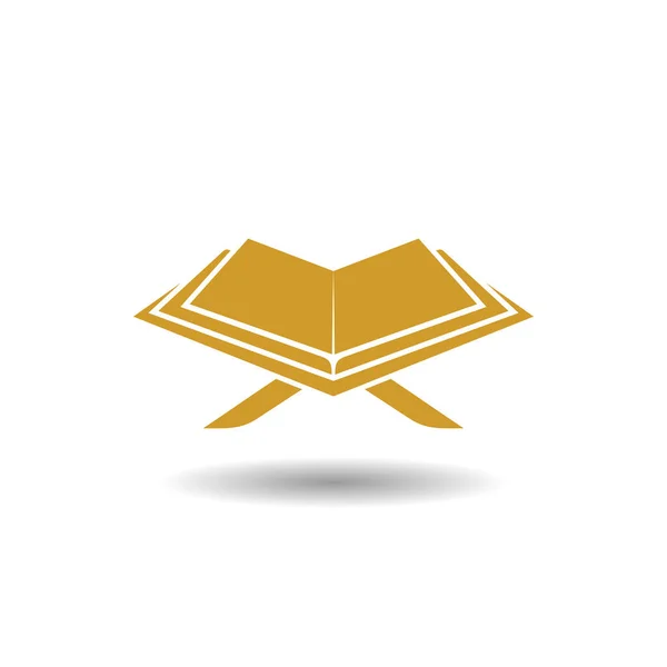 Vetor Logotipo Quran Ilustração Vetor Logotipo Islâmico Vetor Logotipo Livro — Vetor de Stock