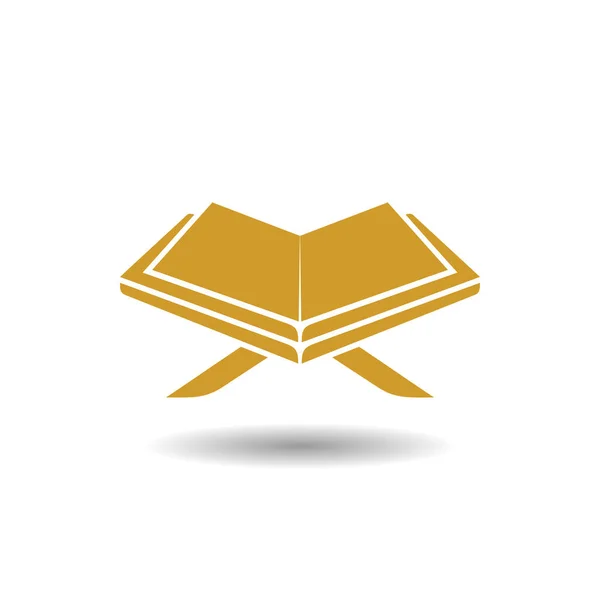 Vetor Logotipo Quran Ilustração Vetor Logotipo Islâmico Vetor Logotipo Livro — Vetor de Stock