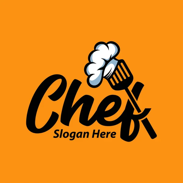 Chef Cuisine Logo Vecteur Modèle Logo Conception Chapeau Chef Créatif — Image vectorielle