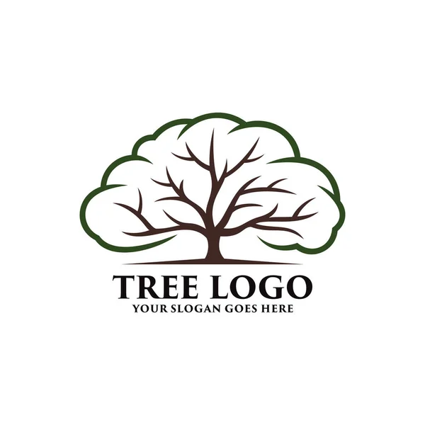 Tree Logo Vektor Illustration Vektorsilhouette Eines Baumes — Stockvektor