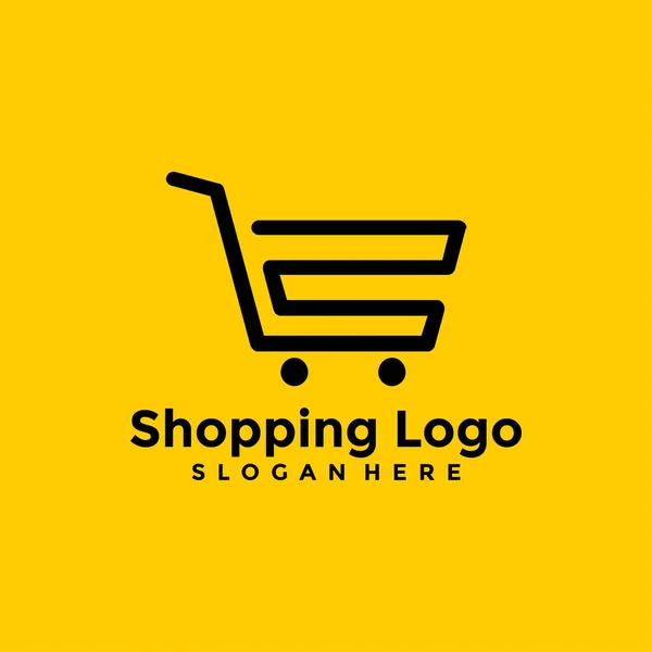 Logo Compras Vector Plantilla Para Negocio Tienda Online Logo — Vector de stock