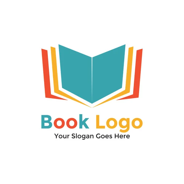 Livro Logo Design Template Ilustração Vetorial Logotipo Educação Criativa —  Vetores de Stock