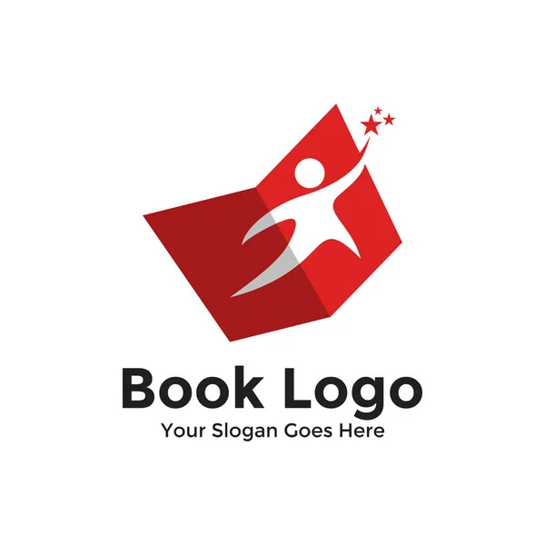 Logo Del Libro Vector Logotipo Educación Logotipo Éxito Concepto Ilustración — Vector de stock