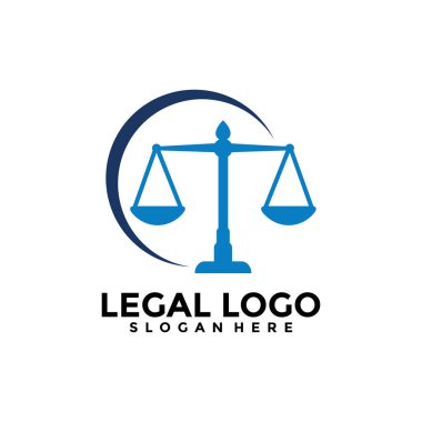 Law Firm Logo Template Design. Legal logo vector concept clipart