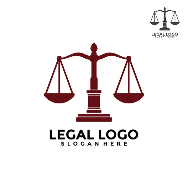 Law Firm Logo Template Design Legal Logo Vector Concept — Stock Vector