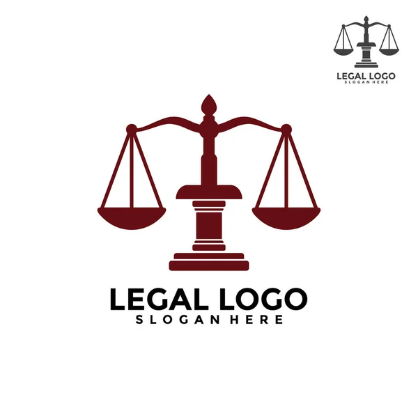 Law Firm Logo Template Design Legal Logo Vector Concept — Stock Vector