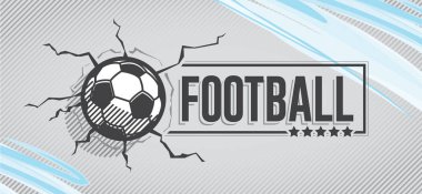 Futbol simgesi ve grunge, suluboya arka plan