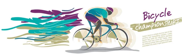 Bicicleta Campeonato Vector Ilustración — Vector de stock