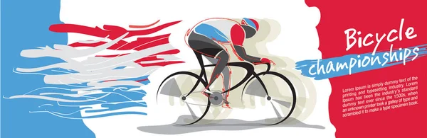 Bicicleta Campeonato Vetor Ilustração — Vetor de Stock