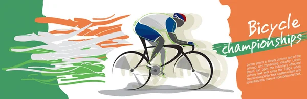 Illustration Vectorielle Championnat Cycliste — Image vectorielle