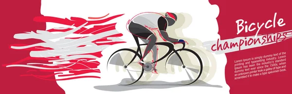 Bicicleta Campeonato Vector Ilustración — Vector de stock