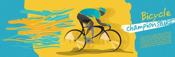 Kerékpár Európa Bajnokság Vektoros Illusztráció — Stock Vector