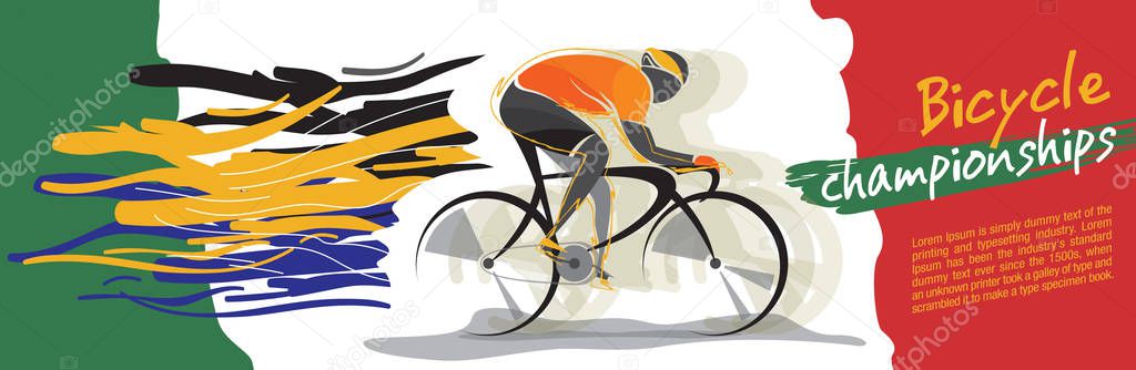 Bicycle championship vector illustration