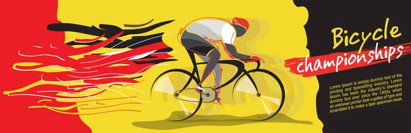 Illustration Vectorielle Championnat Cycliste — Image vectorielle