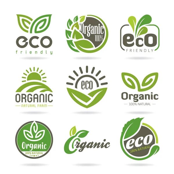 Ökológia Ikon Készlet Eco Ikonok — Stock Vector