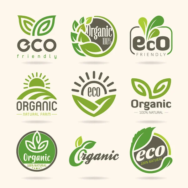 Ekologi Ikonuppsättning Eco Ikoner — Stock vektor