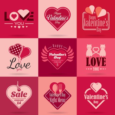 Mutlu sevgililer günü vektör Icon set