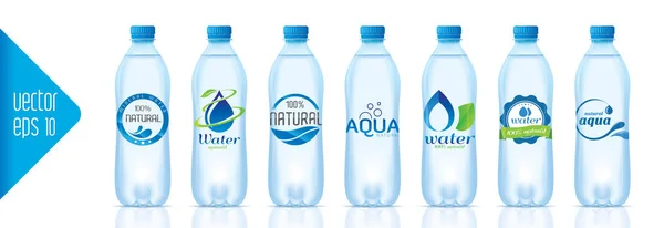 Ready design water bottle set — Stock Vector
