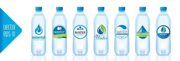 Ready design water bottle set — Stock Vector