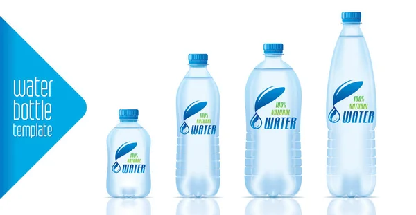 Conjunto de garrafas de água de design pronto —  Vetores de Stock