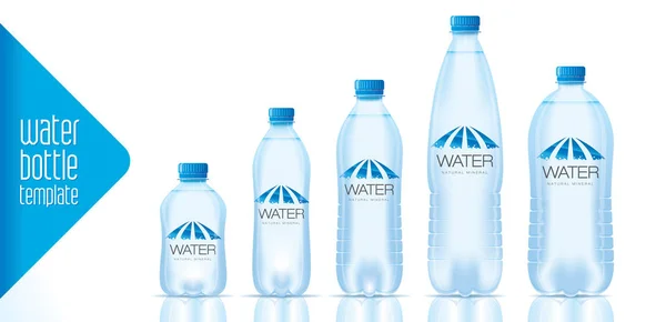 Wasserflaschenvorlage und fertiges Etikettendesign — Stockvektor