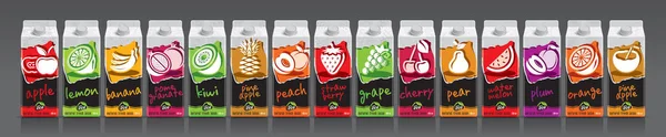 Ready design Vector juice paket set — Stock vektor