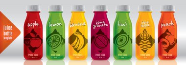 Hazır tasarım vektör suyu, meyve paketi Seti