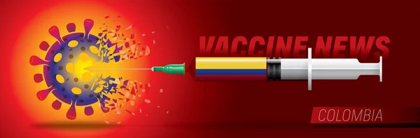 Corona Vaccine Corona News Vector Country Flag Concept — Stock Vector