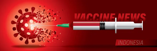 3D电晕疫苗 科罗纳的新闻载体国旗概念 — 图库矢量图片