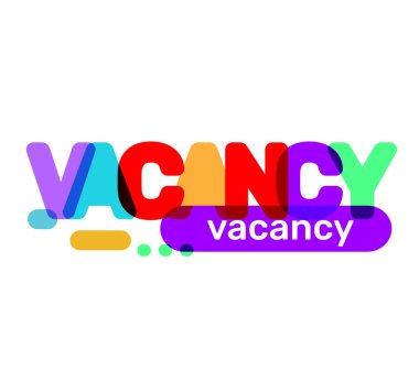 Vektör yaratıcı tipografi beyaz zemin üzerine yazı boş iş word çizim. Boş metin renkli gökkuşağı kavramı. Web, afiş, iş sunumu için düz stil tasarım