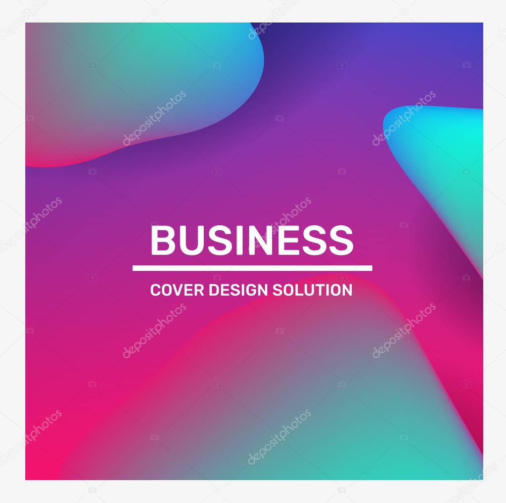 Vector creative bright illustration of business abstract gradien