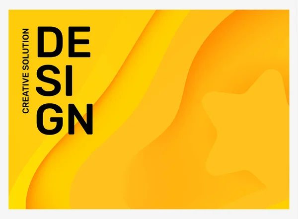 ベクトル創造的な明るい黄色抽象イラスト フレーム — ストックベクタ