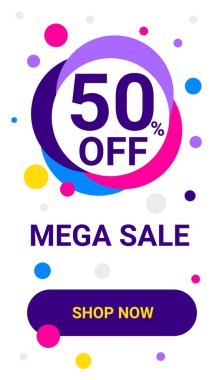 Vektör modern şablon instagram hikaye renkli nokta ile Whit