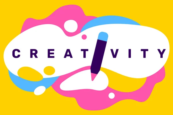Ilustración creativa vectorial de la palabra de creatividad empresarial typogra — Archivo Imágenes Vectoriales