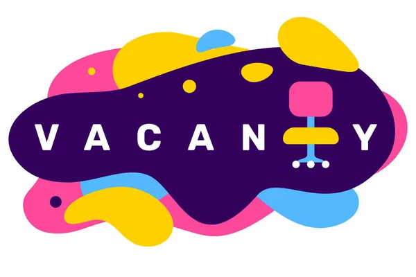 Ilustración creativa vectorial de tipografía de palabras vacantes de negocios — Vector de stock