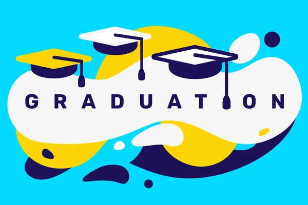 Illustrazione creativa vettoriale della parola di laurea istruzione typogr — Vettoriale Stock