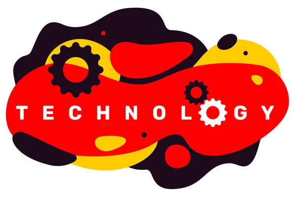 Wektor kreatywny ilustracja technologii biznesowej słowo typogra — Wektor stockowy