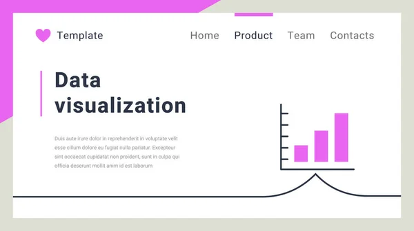 Vector Business Template Mit Balkendiagramm Auf Weißem Hintergrund Datenvisualisierungskonzept Flat — Stockvektor