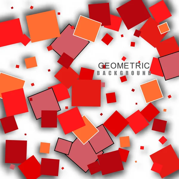 Fondo geométrico de mosaico rojo. Ilustración vectorial eps10 — Vector de stock