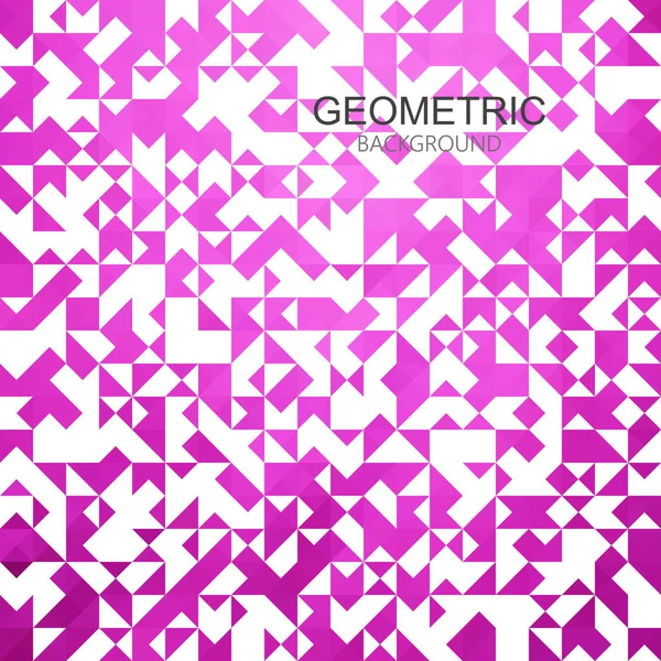 Fond géométrique abstrait vectoriel. Triangles lilas et roses. — Image vectorielle